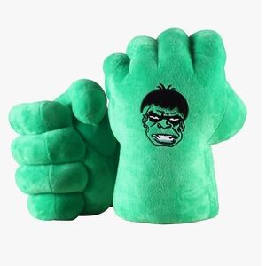 Superhero Incredible Hulk Costume smash Gloves soft with bonus cape and mask nwt